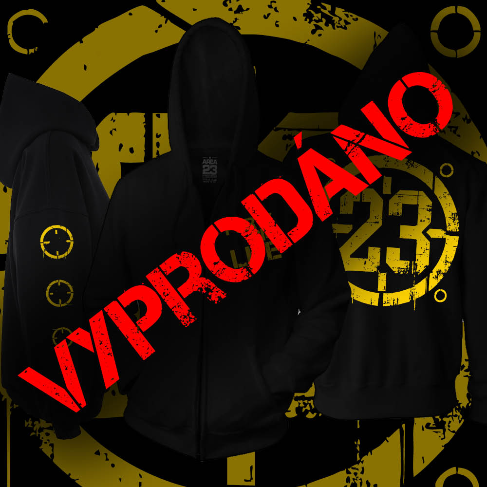 Unisex mikina se zipem žlutá limitovaná edice